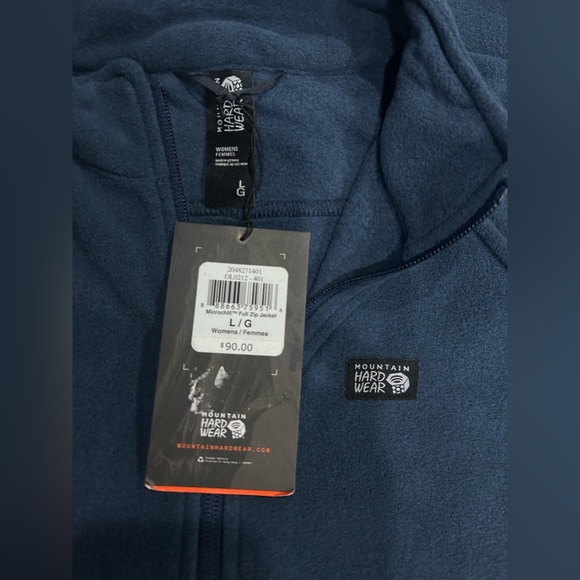 Mountain Hardwear Women's Large Navy Blue Microchill Full Zip Jacket NWT - Picture 5 of 11